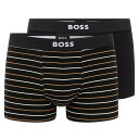 HUGO BOSS ヒューゴボス：GIFT ボクサーパンツ 2PK (ブラック)[ボクサーパンツ/ 男性下着/ メンズインナー/人気ブランド/おすすめギフト/誕生日プレゼント/メンズファッション]