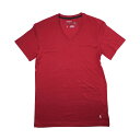 ポロラルフローレン：POLO RALPH LAUREN HANGING VネックTシャツ (レッド) ...