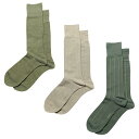 ポロラルフローレン:ASSORTED PATTERNS COTTON ソックス 3PK (オリーブアソート)[ソックス/ 男性下着/ メンズインナー/人気ブラン...
