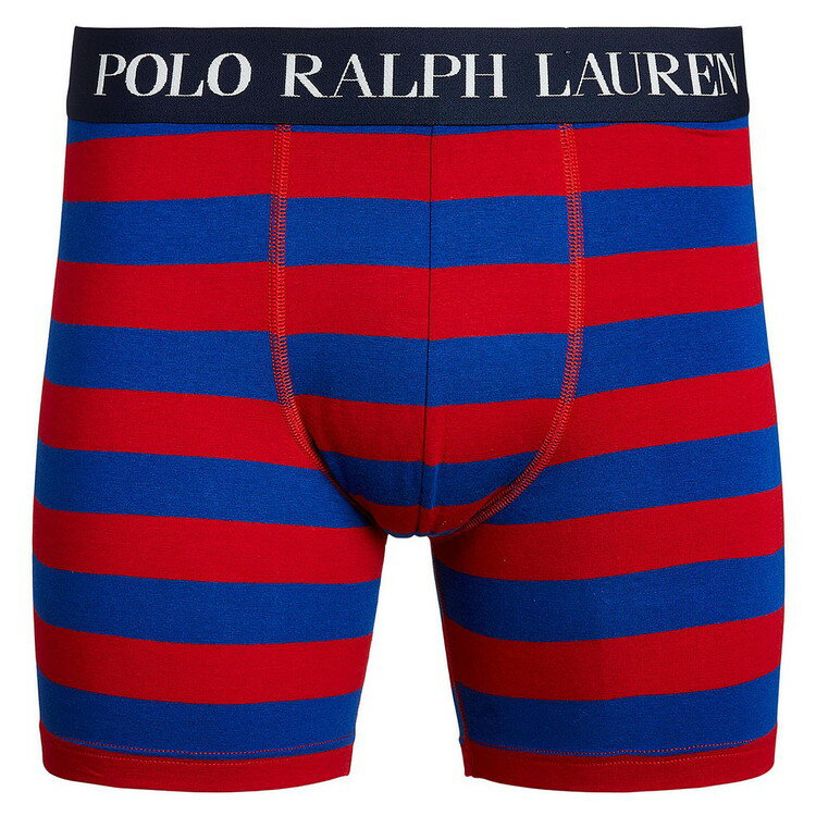 Polo Ralph Lauren 【ネコポス可:2点まで】ポロラルフローレン：ORGANIC STRETCH COTTON ボクサーブリーフ (ラグビーストライプ)[ボクサーパンツ/ 男性下着/ メンズインナー/人気ブランド/おすすめギフト/誕生日プレゼント/メンズファッション]