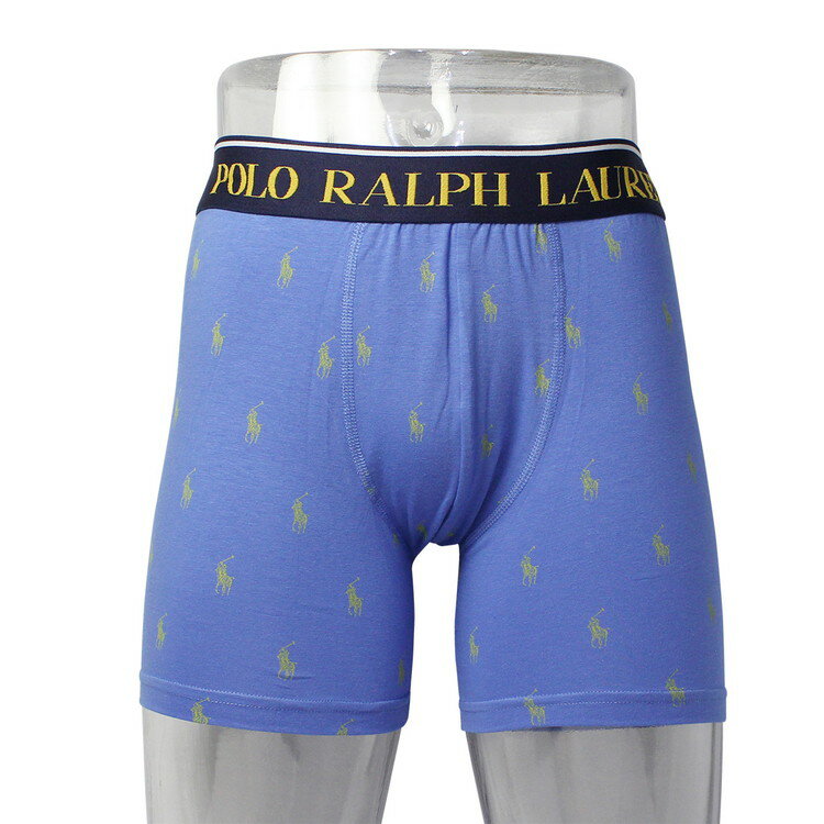 Polo Ralph Lauren 【ネコポス可:2点まで】ポロラルフローレン：ORGANIC STRETCH COTTON ボクサーブリーフ (ニューイングランドブルー)[ボクサーパンツ/ 男性下着/ メンズインナー/人気ブランド/おすすめギフト/誕生日プレゼント/メンズファッション]