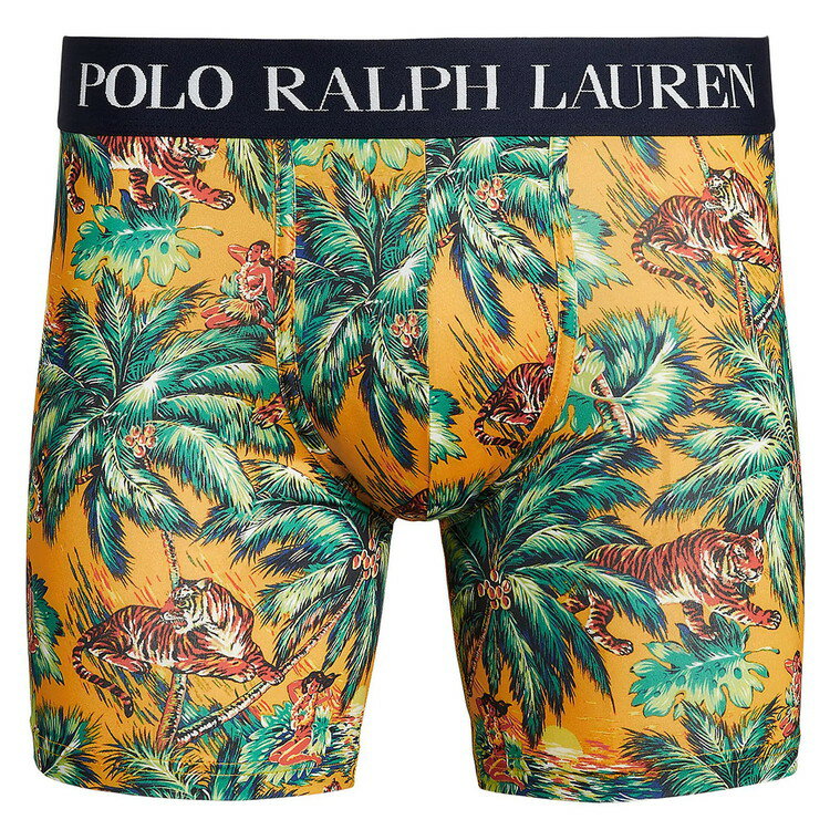 Polo Ralph Lauren 【ネコポス可:2点まで】ポロラルフローレン：RECYCLED MICROFIBER ボクサーブリーフ (ゴールドビューグルタイガー)[ボクサーパンツ/ 男性下着/ メンズインナー/人気ブランド/おすすめギフト/誕生日プレゼント/メンズファッション]