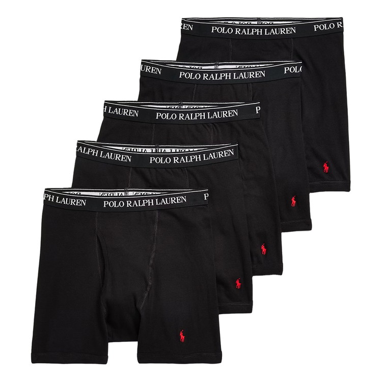 ポロラルフローレン：CLASSIC FIT COTTON ボクサーブリーフ 5PK (ポロブラック) ...