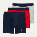 ポロラルフローレン:CLASSIC FIT STRETCH ボクサーブリーフ 3PK (クルーズネイビー/RL2000レッド/アンドーバーヘザー)[ボクサーパン...