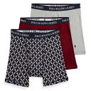 ポロラルフローレン:CLASSIC FIT COTTON ボクサーブリーフ 3PK (クルーズネイビー/クラシックワイン/アンドーバーヘザー)[ボクサーパンツ/...