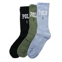ポロラルフローレン:POLO ソックス 3PK (アソート)[ソックス/ 男性下着/ メンズインナー/人気ブランド/おすすめギフト/誕生日プレゼント/メンズファ...