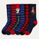 ポロラルフローレン:ARTIC HOLIDAY BEAR CREW ソックス 6PK (アソート)[ソックス/ 男性下着/ メンズインナー/人気ブランド/おすす...
