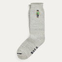 【ネコポス可:3点まで】ポロラルフローレン:SWEATSHIRT SOCK WITH AMERICAN HERITAGE BEAR ソックス (グレー)[ソック...