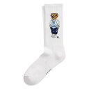 【ネコポス可:3点まで】ポロラルフローレン:POLO ATHLETIC CLUB BEAR CREW ソックス (ホワイト)[ソックス/ 男性下着/ メンズイン...