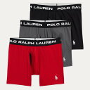 ポロラルフローレン:PERFECT POUCH ボクサーブリーフ 3PK (コンバットグレー/ポロブラック/RL2000レッド)[ボクサーパンツ/ 男性下着/ ...