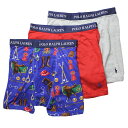 ポロラルフローレン:CLASSIC FIT COTTON ボクサーブリーフ 3PK (マーチンゲールキット/ラルフレッド/アンドーバーヘザー)[ボクサーパンツ/...