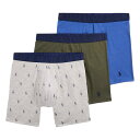 ポロラルフローレン:CLASSIC FIT STRETCH ボクサーブリーフ 3PK (サファイアヘザー/リメリックグリーンヘザー/アンドーバーヘザー)[ボクサ...