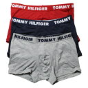 Tommy Hilfiger トミーヒルフィガー：STATEMENT FLEX ボクサーパンツ3PK (マホガニー)[ボクサーパンツ/ 男性下着/ メンズインナー/人気ブランド/おすすめギフト/誕生日プレゼント/メンズファッション]