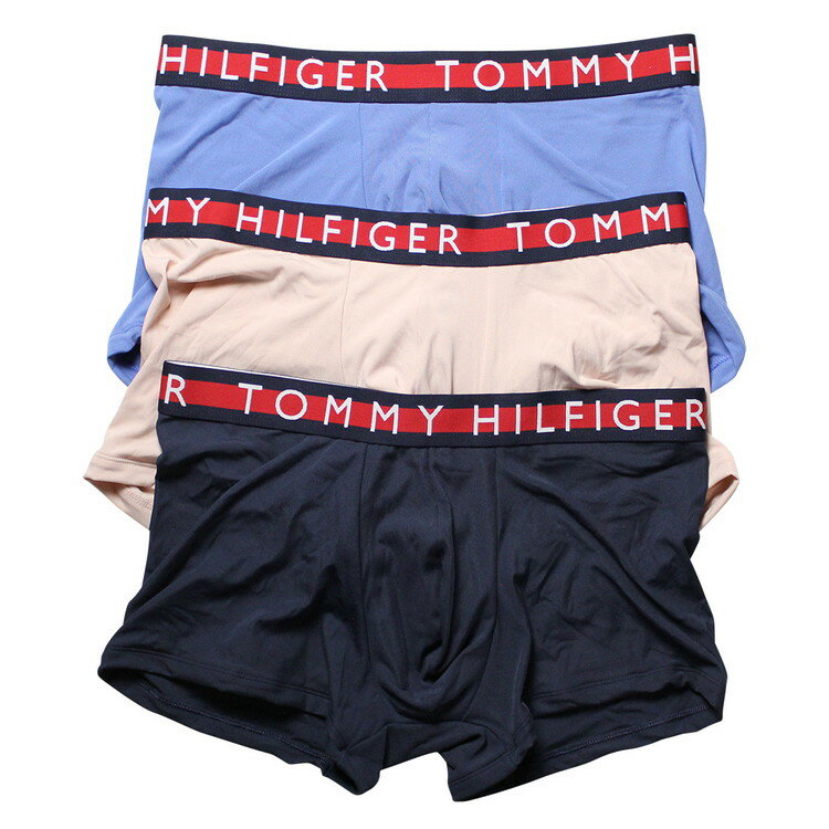 Tommy Hilfiger トミーヒルフィガー：HERITAGE MICRO RIB ボクサーパンツ3PK (ブルードーン)[ボクサーパンツ/ 男性下着/ メンズインナー/人気ブランド/おすすめギフト/誕生日プレゼント/メンズファッション]
