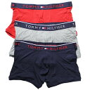 Tommy Hilfiger トミーヒルフィガー：LUXE STRETCH ボクサーパンツ3PK (マホガニー)[ボクサーパンツ/ 男性下着/ メンズインナー/人気ブランド/おすすめギフト/誕生日プレゼント/メンズファッション]