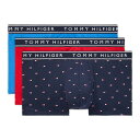 Tommy Hilfiger トミーヒルフィガー：OP COTTON STRETCH ボクサーパンツ3PK (ブルーベルベット)[ボクサーパンツ/ 男性下着/ メンズインナー/人気ブランド/おすすめギフト/誕生日プレゼント/メンズファッション]