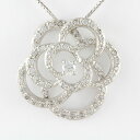 【P5倍 超ポイントアップ祭】ダイヤモンド ネックレス 一粒 18k ペンダント レディース 薔薇 バラ ローズ 0.5カラット ゴールド k18 18金 ボー...