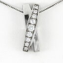 【P5倍 超ポイントアップ祭】ダイヤモンド ネックレス 18k ペンダント レディース ゴージャス X字 クロス 0.5カラット ゴールド k18 18金 ボー...
