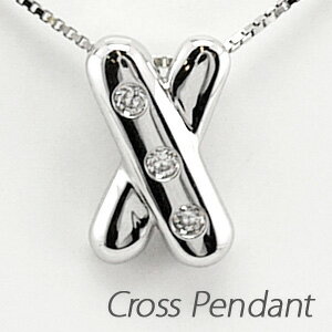 【10%OFF 500円OFFクーポン】ダイヤモンド ネックレス 18k ペンダント レディース クロス 地金 ゴールド k18 18金 サマーセール