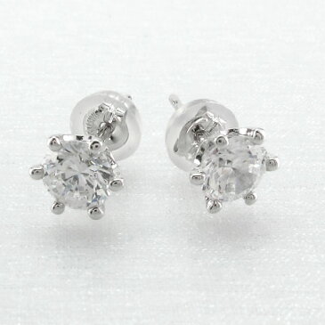 ダイヤモンド ピアス プラチナ レディース 一粒 1粒1.0カラット シンプル pt900 SIクラス