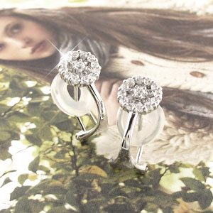 【10%OFF Fashion THE SALE】ダイヤ イヤリング ピアス ダイヤモンド レディース フラワー 花 サークル ゴージャス プラチナ pt900 ボーナスセール auc-luire-10093786 luire サンプル画像2