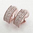 【P10倍 500円OFFクーポン】ダイヤ イヤリング ピアス ダイヤモンド レディース パヴェ 透かし フラワー 花 アンティーク ミル打ち 1.0カラット ...