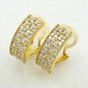 【P10倍 500円OFFクーポン】ダイヤ イヤリング ピアス ダイヤモンド レディース パヴェ 透かし フラワー 花 アンティーク ミル打ち 1.0カラット ...