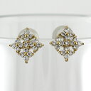 【P10倍 8/24 20:00〜】ピアス ダイヤモンド ダイヤピアス 18k K18 ゴールド イエローゴールド YG 雪 結晶 スノー スノークリスタル サ...