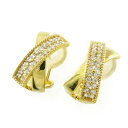 【P10倍 500円OFFクーポン】ダイヤ イヤリング ピアス ダイヤモンド レディース パヴェ フラワー 花 透かし アンティーク 地金 クロス 0.5カラッ...