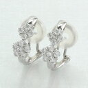 【500円OFFクーポン】ダイヤ イヤリング ピアス ダイヤモンド レディース フラワー 花 18金 18k k18 ゴールド サマーセール