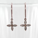 【10%OFF 1500円OFFクーポン】ダイヤモンド フックピアス 18k レディース ダイヤ フラワー 花 18金 k18 ゴールド 父の日