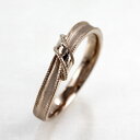 【P10倍 500円OFFクーポン】メンズ リング 指輪 リボン アンティーク ミル打ち ツヤ消し マット マリッジリング 結婚指輪 ゴールド 18k k18 ...
