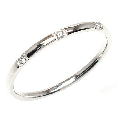 【P10倍 11/20 20:00〜】リング ダイヤモンド 指輪 刻印 レディース スリーストーン シンプル スレンダーアーム k10 10k 10金 ゴールド 甲丸 重ねづけ ブラックフライデー(4)