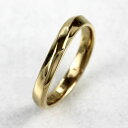 【P10倍 500円OFFクーポン】メンズ リング 指輪 カーブ ウェーブ マリッジリング 結婚指輪 ゴールド 18k k18 18金 ボーナスセール