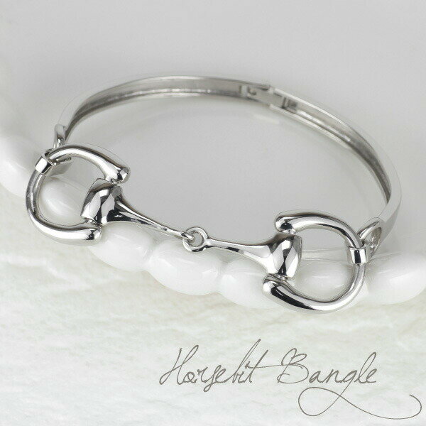 【10%OFF】バングル ビットモチーフ 10金 馬具モチーフ ハミ 馬 ホースビット ブレスレット レディース 高級感 お洒落 オシャレ 可愛い k10 誕生...