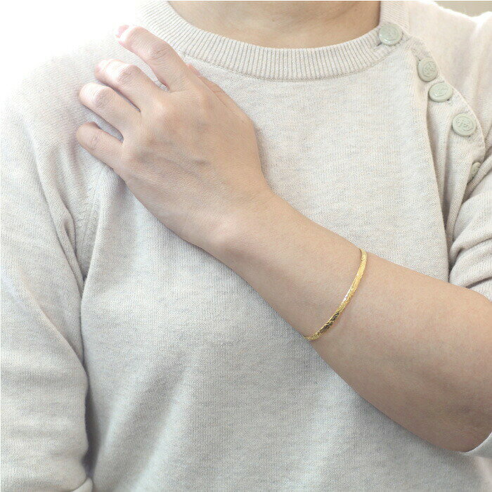 【P10倍 大決算セール】ブレスレット ハワイアンジュエリー バングル プルメリア レディース 18金 ゴールド k18WG YG PG クローズバングル 彫金 手彫り ハンドメイド ハワイ 贈り物 プレゼント ギフト 誕生日 記念日ジュエリー 母の日 2