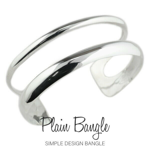 【P5倍 11/30】バングル ブレスレット 18金 18k 2連 ワイド 幅広 レディース プレーン オシャレ 甲丸 地金 太め 幅2.0cm k18 ゴール...