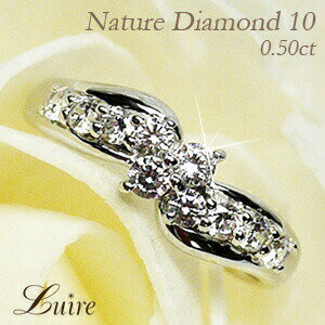 Rakuten - 【P10倍 お買い物マラソン】k18ゴールド ダイヤモンド 0.50ct 結婚記念 10周年 フラワー リング レディース 天然ダイヤモンド k18 ギフト 誕生日 プレゼント 指輪 父の日