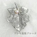 【10%OFF 500円OFFクーポン】あこや真珠 アコヤパール ブローチ ペンダント ブローチ兼用ペンダントトップ 2WAY リーフモチーフ 葉 メープルリーフ レディース SV925 シルバー925 フォーマル パーティー 結婚式 入学式 卒業式 プレゼント ギフト サマーセール