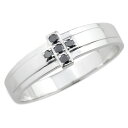 【P10倍 大決算セール】メンズリング クロス ブラックダイヤモンド シンプル 幅広 結婚指輪 k18 ゴールド プレゼント マリッジリング 誕生日 母の日