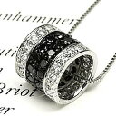 【P5倍 500円OFFクーポン】プラチナ900 ブラック.ダイヤモンド1.15ct エタニティリングペンダント ネックレス ギフト 誕生日 プラチナ ボーナス...