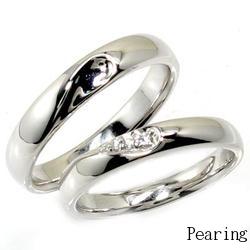 【P10倍】プラチナ900 ハートペアリング ダイヤリング 結婚指輪 天然ダイヤモンド ギフト マリッジ【送料無料】