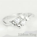【10%OFF 500円OFFクーポン】プラチナ900 リボン リング ダイヤモンド リング 誕生日 プレゼント 指輪 サマーセール
