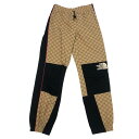 GUCCI グッチ THE NORTH FACE ノースフェイス GGジャガード ロゴ ストレートパンツ サイズ40 M相当 レディース 671191 ベージュ...