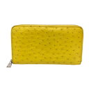 BOTTEGAVENETA ボッテガヴェネタ 長財布 オーストリッチ イエロー ユニセックス RFID 男女兼用 ラウンドファスナー【中古】(4)