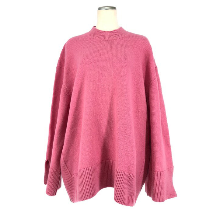 メゾンキツネ Maison Kitsune カシミヤ混 ニット プルオーバー セーター サイドジップ Sサイズ ピンク【中古】