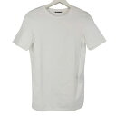ジルサンダープラス JIL SANDER クルーネック 裾ロゴ刺繍 半袖Tシャツ カットソー Mサイズ ホワイト【中古】【新品同様】【美品】(4)