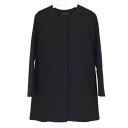ユニクロ UNIQLO ノーカラーコート S ブラック【中古】【新品同様】【美品】
