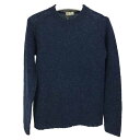 ナノ ユニバース nano universe クルーネック ウールニット S ネイビー【中古】【新品同様】【美品】