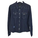 フィリッププレイン PHILIPP PLEIN デニムシャツ レディース ミッキースカル L ブルームーン【中古】【新品同様】【美品】